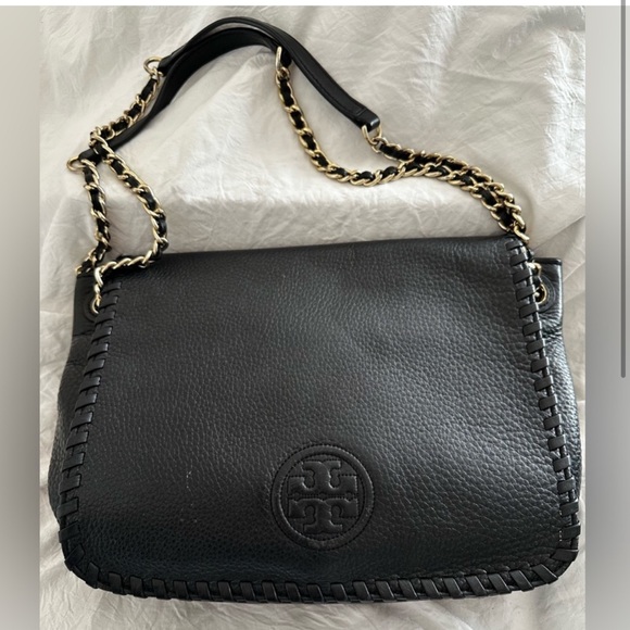 LEATHER TORY BURCH HANDBAG WITH MATCHING WALLET - Picture 7 of 8